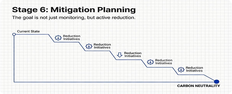 Stage 6 — mitigation pathway from current state to carbon neutrality